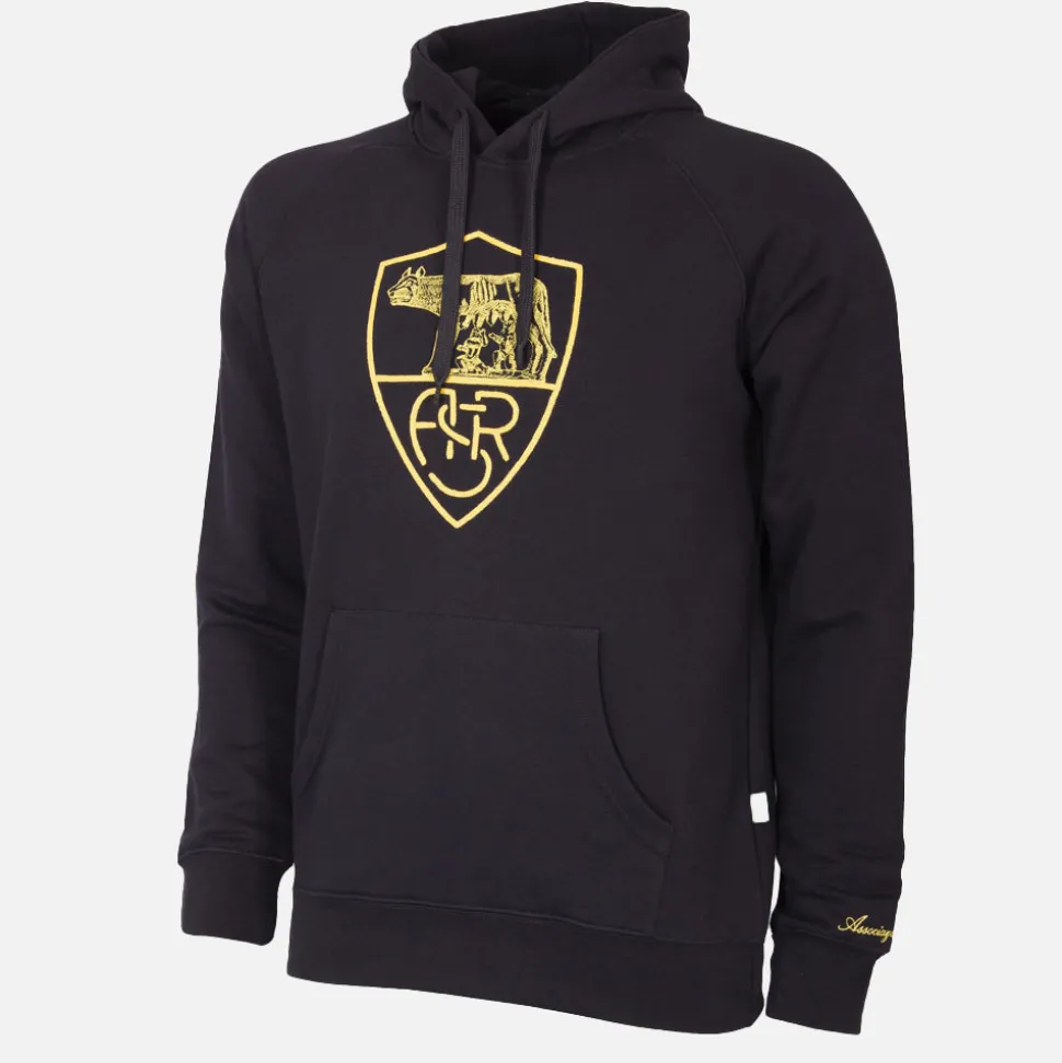 AS Roma Heritage Hooded Sweater Nera