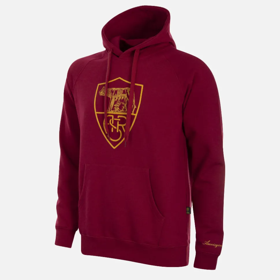 AS Roma Heritage Hooded Sweater Rosso