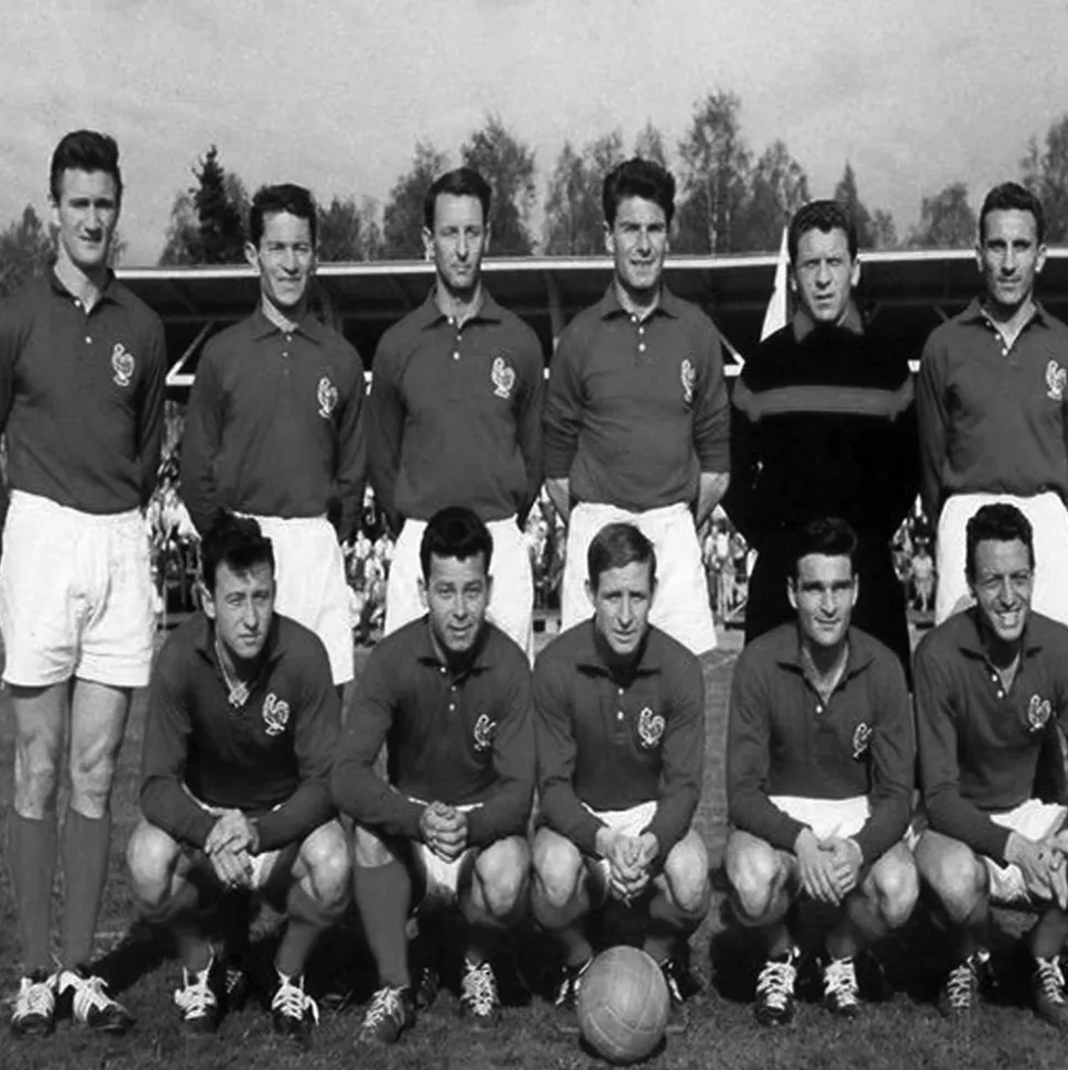 Frankrijk 1950's Retro Voetbalshirt
